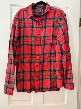 Men’s Bixby Nomad Long-Sleeve Collared Button Down Flannel Shirt L